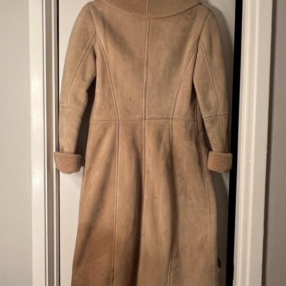 Rare Vintage Ralph Lauren Black Label Women’s Lambswool Lamb Fur Tan Coat Size 4 - Picture 8 of 16